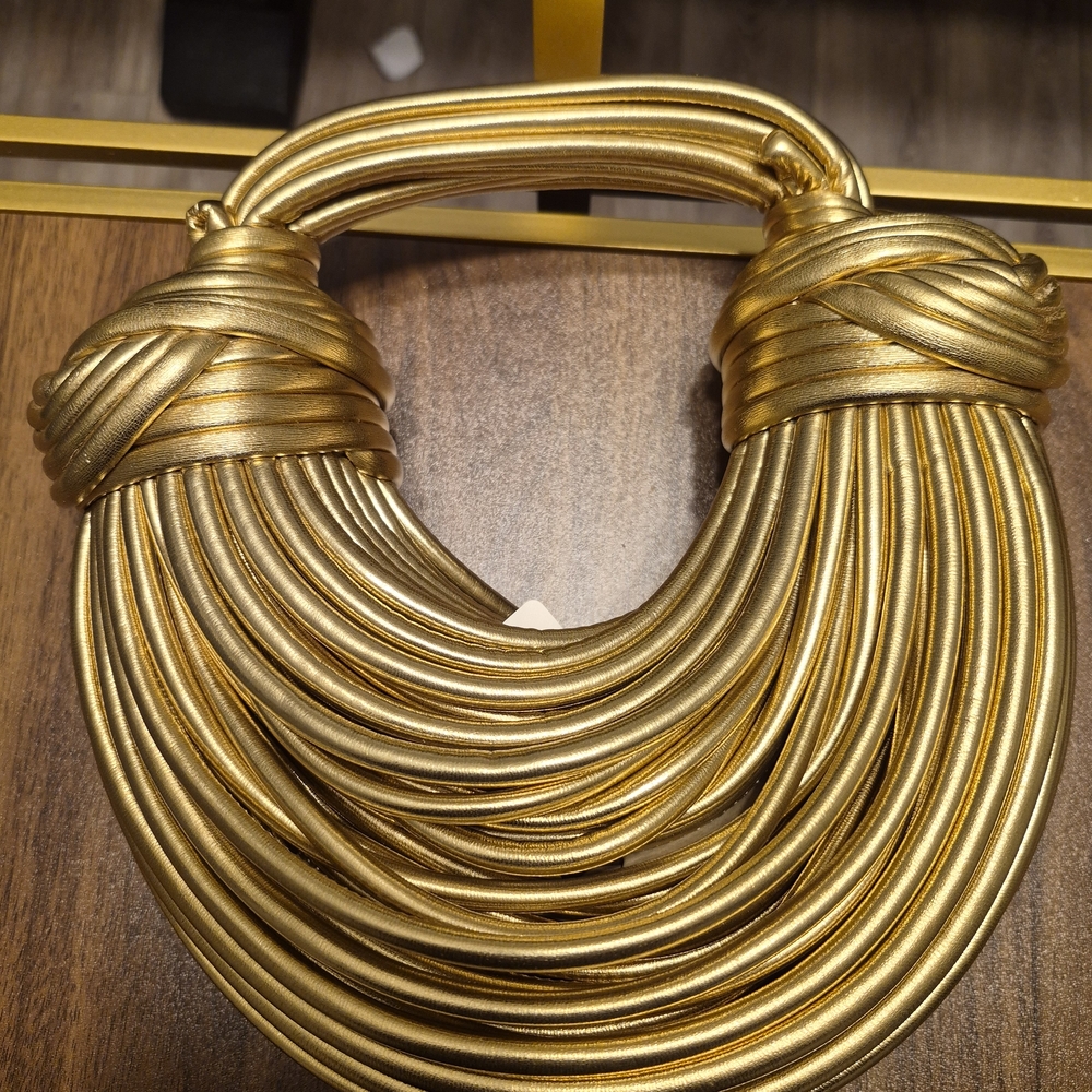 Gold Sculptural Handle Clutch - Picture 2 of 2